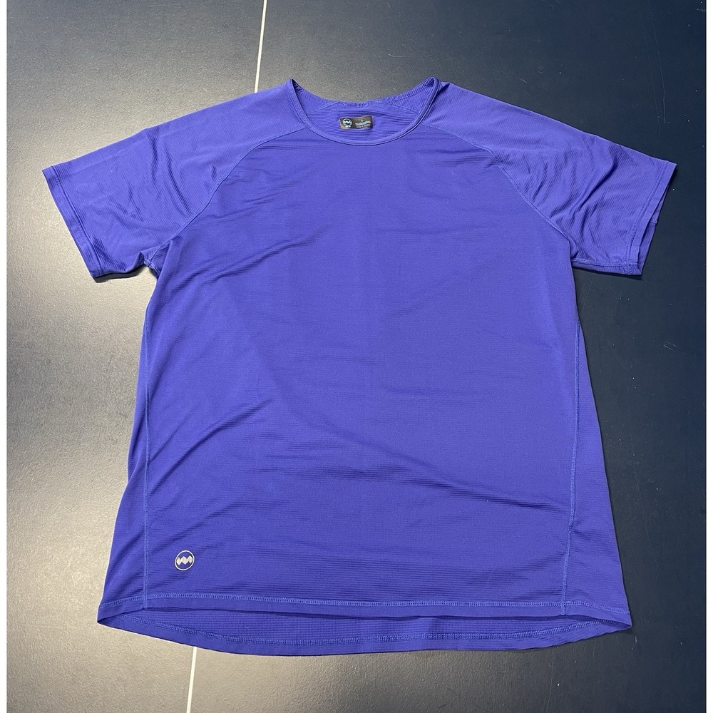 Janji Helio Tech Tee Men's Large Purple Running Shirt Lightweight Outdoors